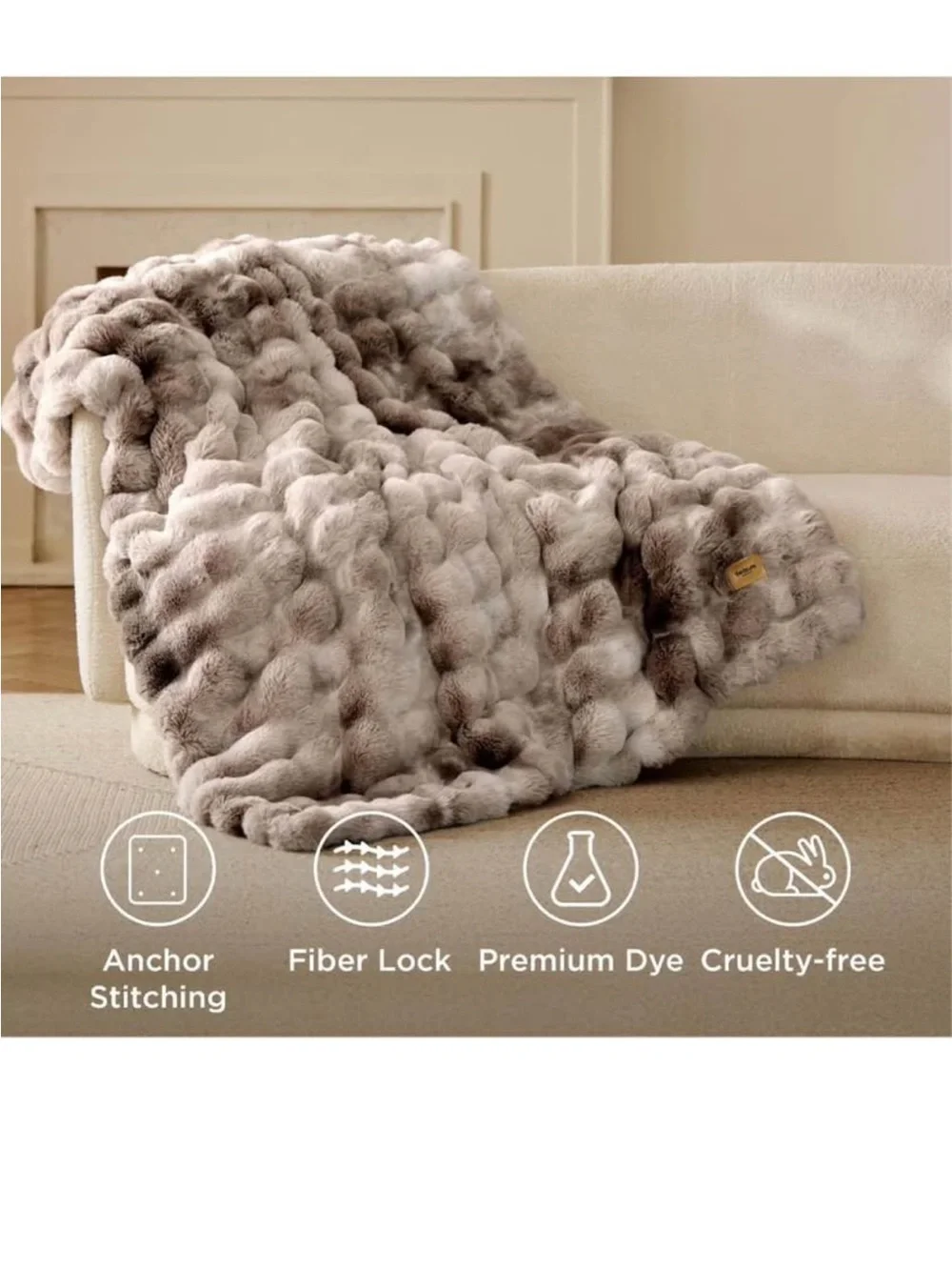 Bedsure GentleSoft Fluffy Fuzzy Twin Blanket, Soft Cozy Fleece Faux Fur Blanket